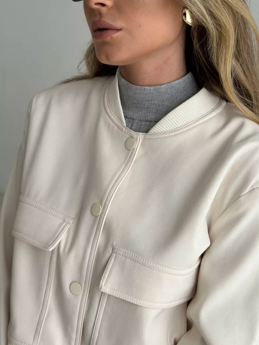 Blouson Bomber Oversize Court – Mi-Saison Toleex