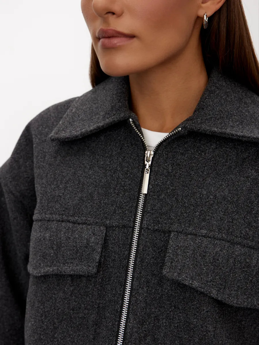 Blouson Bomber Court en Laine – Toleex