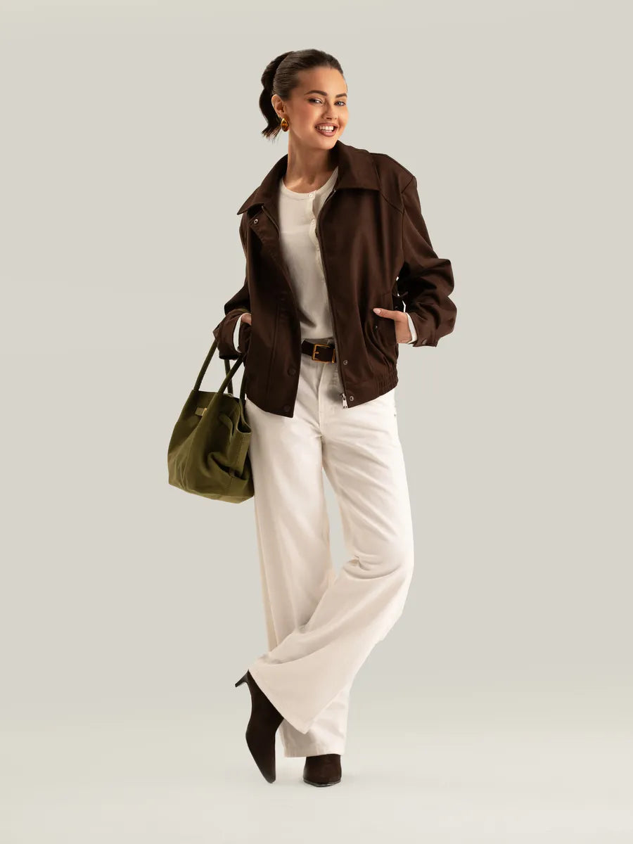 Blouson Bomber en Daim – Toleex