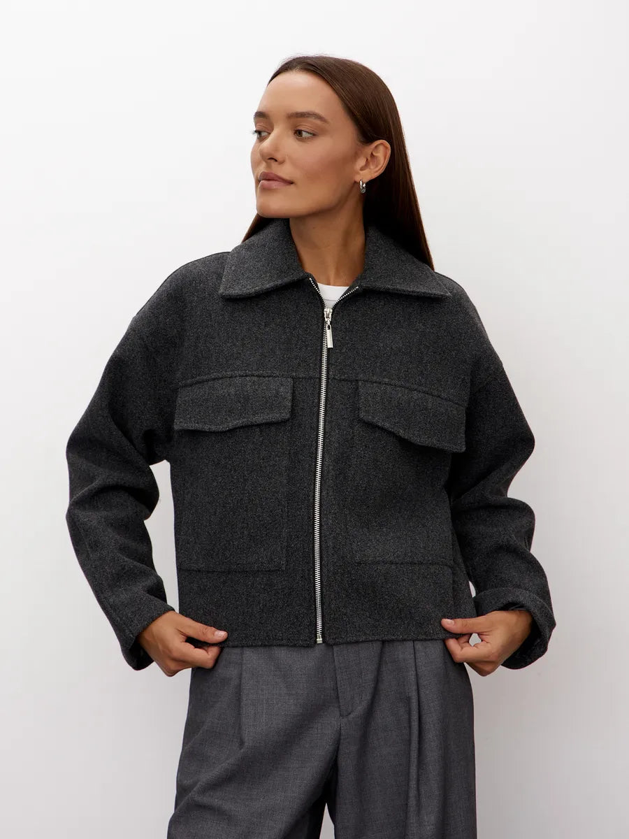Blouson Bomber Court en Laine – Toleex