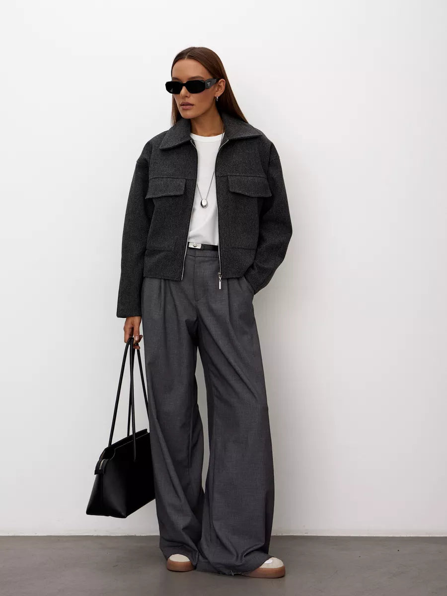 Blouson Bomber Court en Laine – Toleex