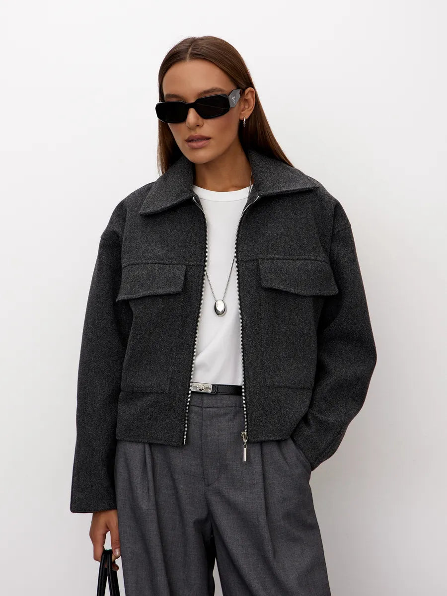 Blouson Bomber Court en Laine – Toleex