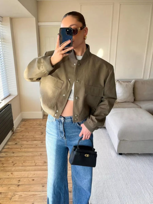 Blouson Bomber Oversize Court – Mi-Saison Toleex
