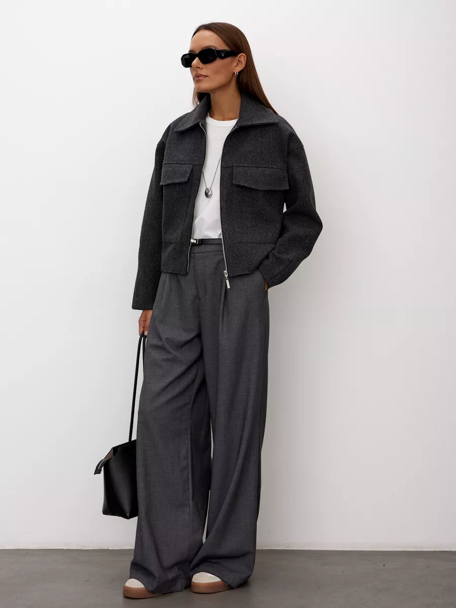 Blouson Bomber Court en Laine – Toleex