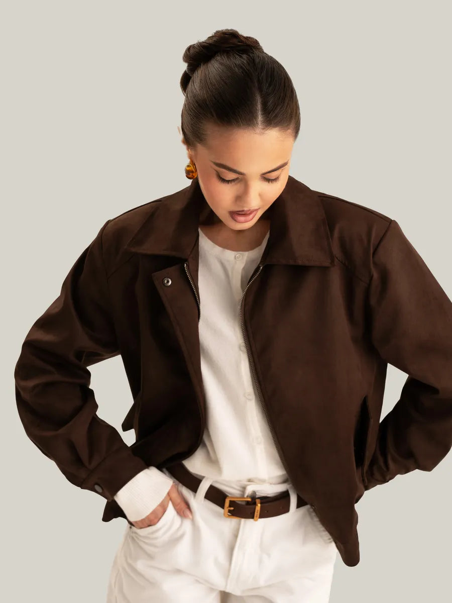 Blouson Bomber en Daim – Toleex