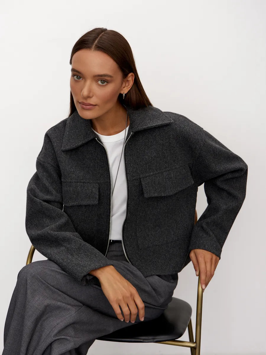 Blouson Bomber Court en Laine – Toleex