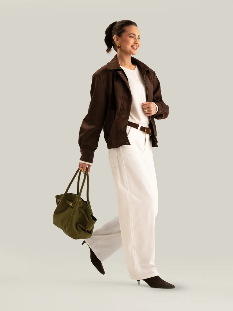Blouson Bomber en Daim – Toleex