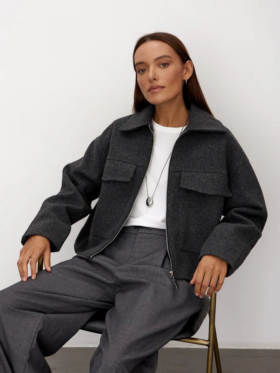 Blouson Bomber Court en Laine – Toleex