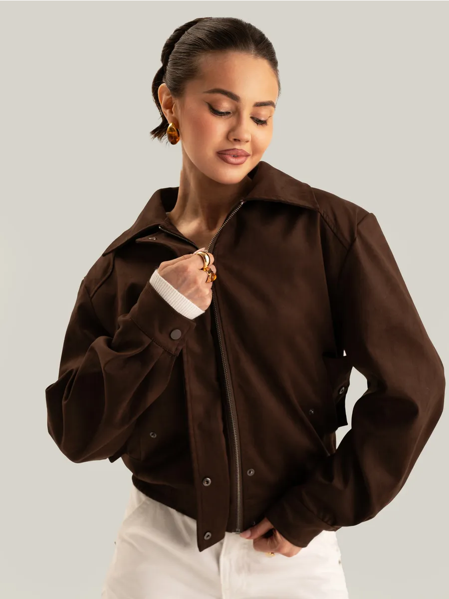 Blouson Bomber en Daim – Toleex