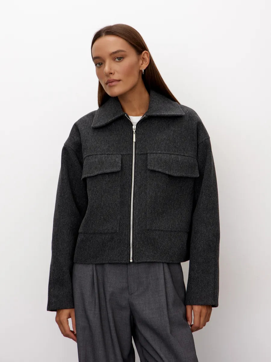Blouson Bomber Court en Laine – Toleex