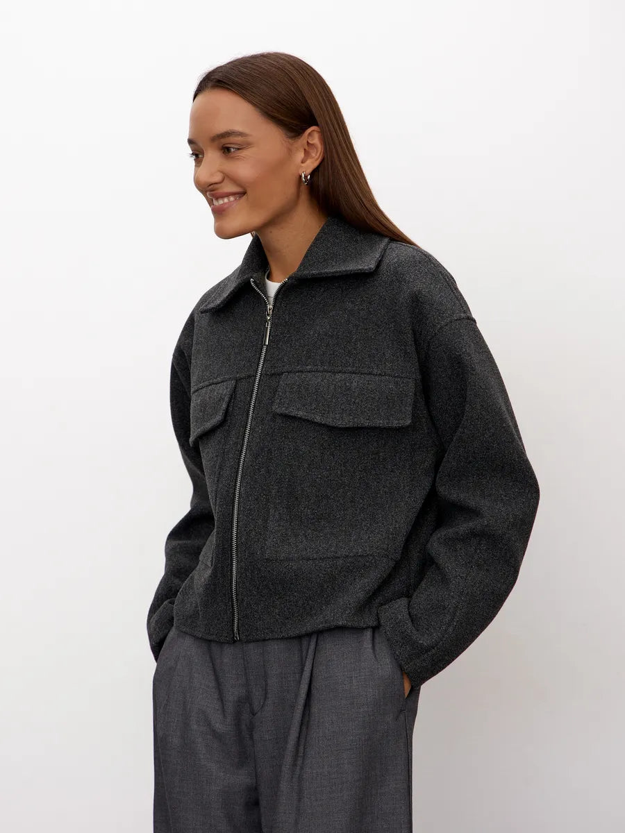 Blouson Bomber Court en Laine – Toleex