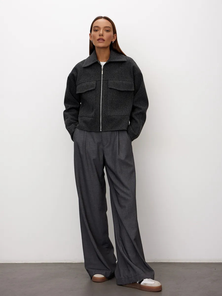 Blouson Bomber Court en Laine – Toleex