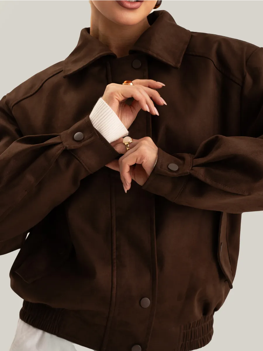 Blouson Bomber en Daim – Toleex